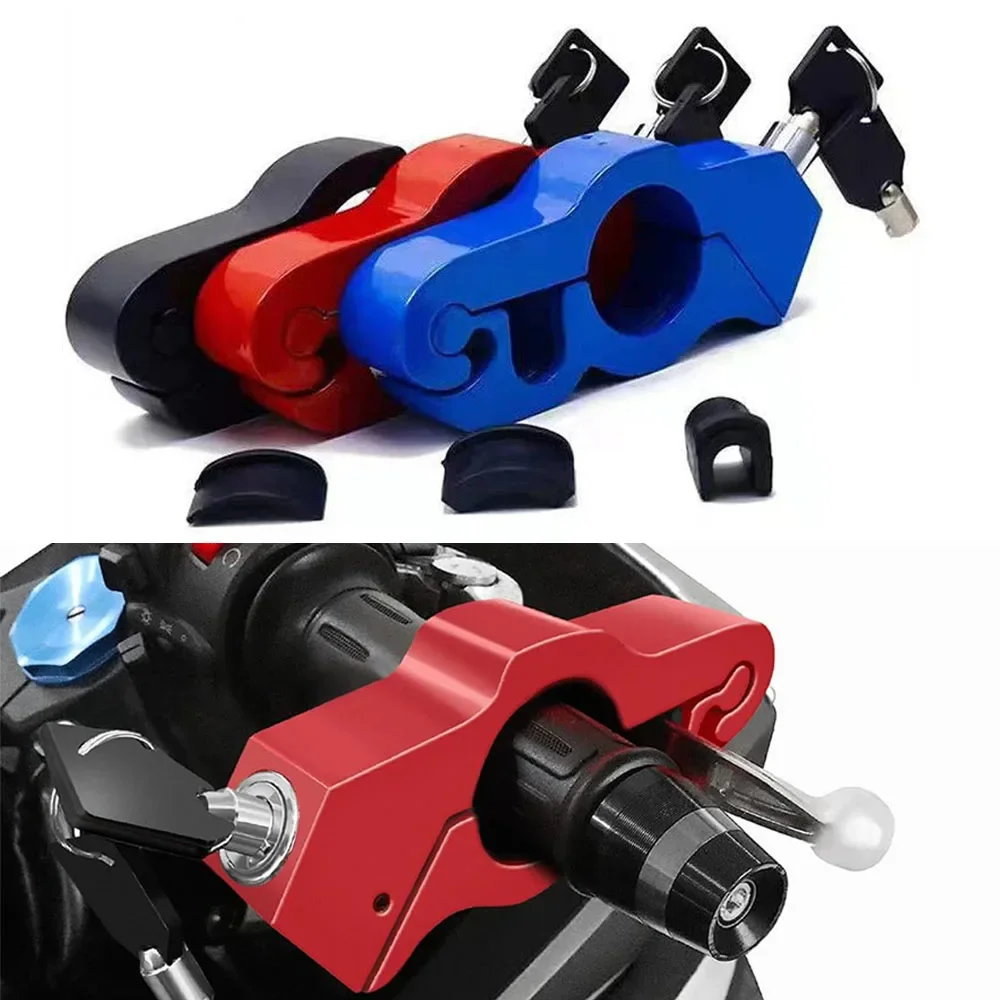 

Solid Motorcycle Handlebar Brake Lever Anti-Theft Lock Pull Rod Security Lock for ATV Dirt Street Bike Safety