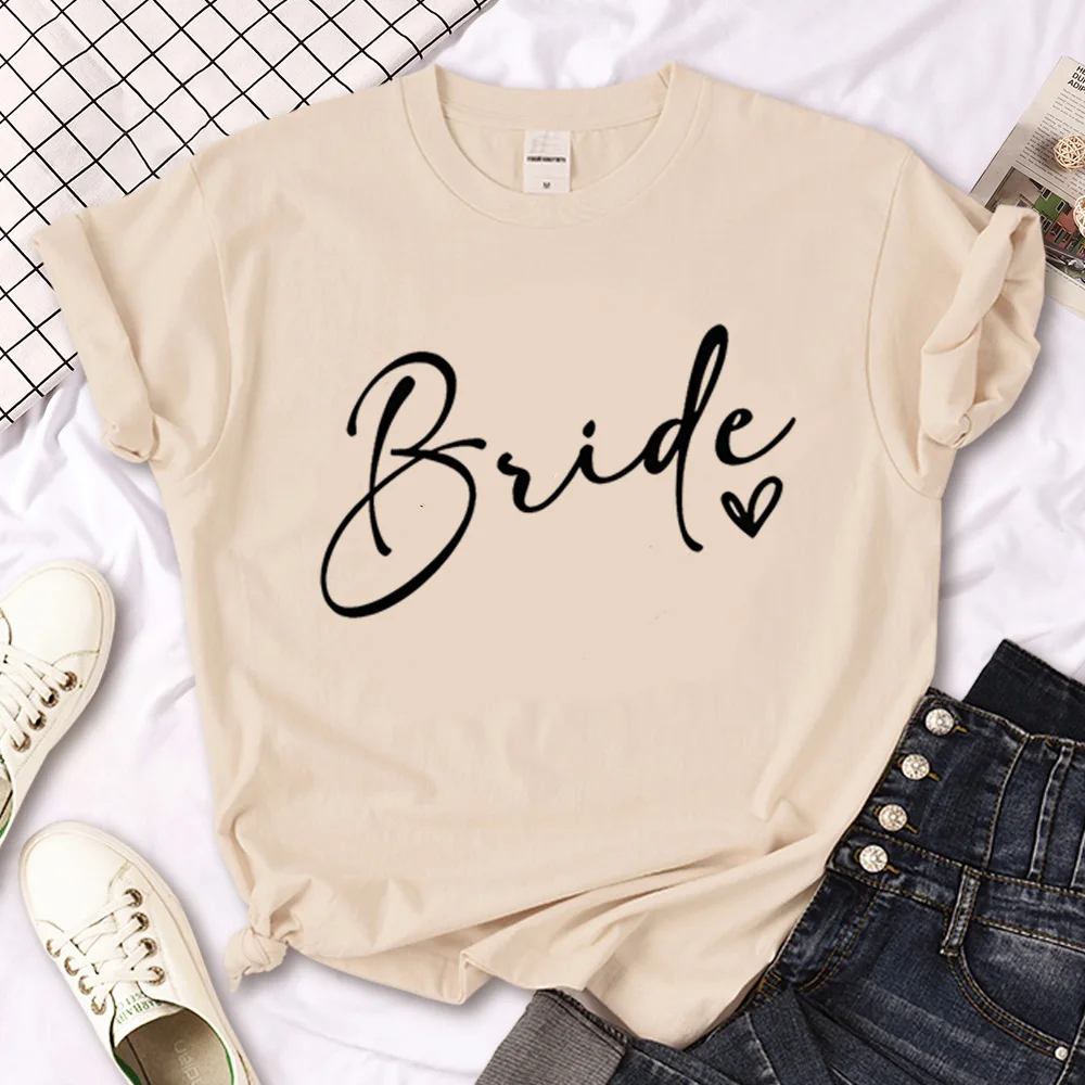 Team Bride tshirt women streetwear graphic top female streetwear Japanese clothes