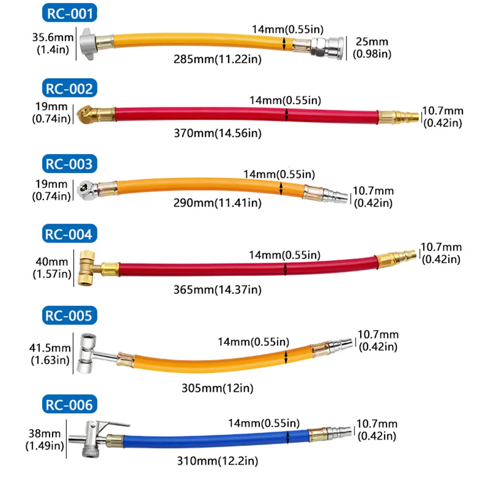 

Car Tire Inflator Inflator Nozzle Double-ended Hose Bicycle Motorcycle Air Intake Joint Connection Pipe Valve Pneumatic Blower