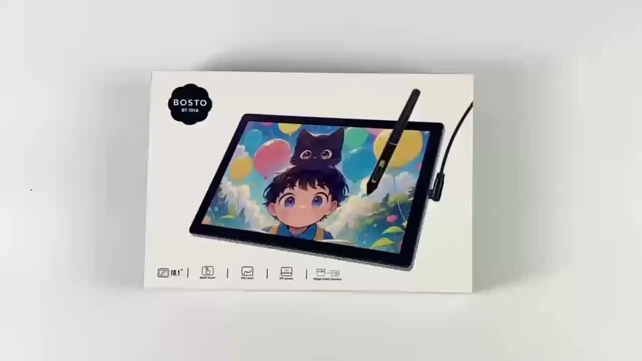 BOSTO BT-101A Portable Graphics Drawing Tablet 10.1 Inch IPS