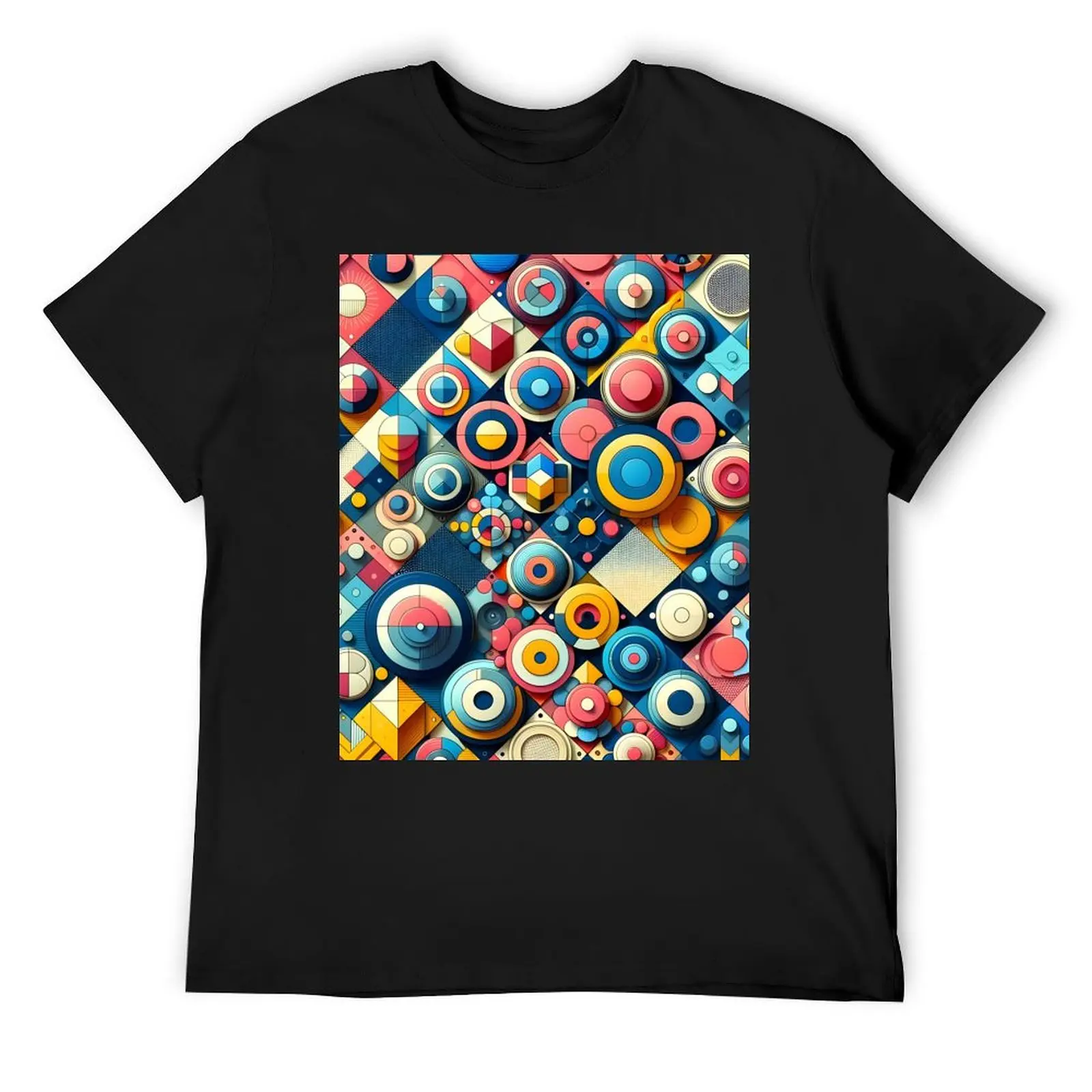 

Abstract Geometric Pattern Art - Vibrant Low Poly & Isometric Design T-Shirt anime stuff sweat mens t shirts