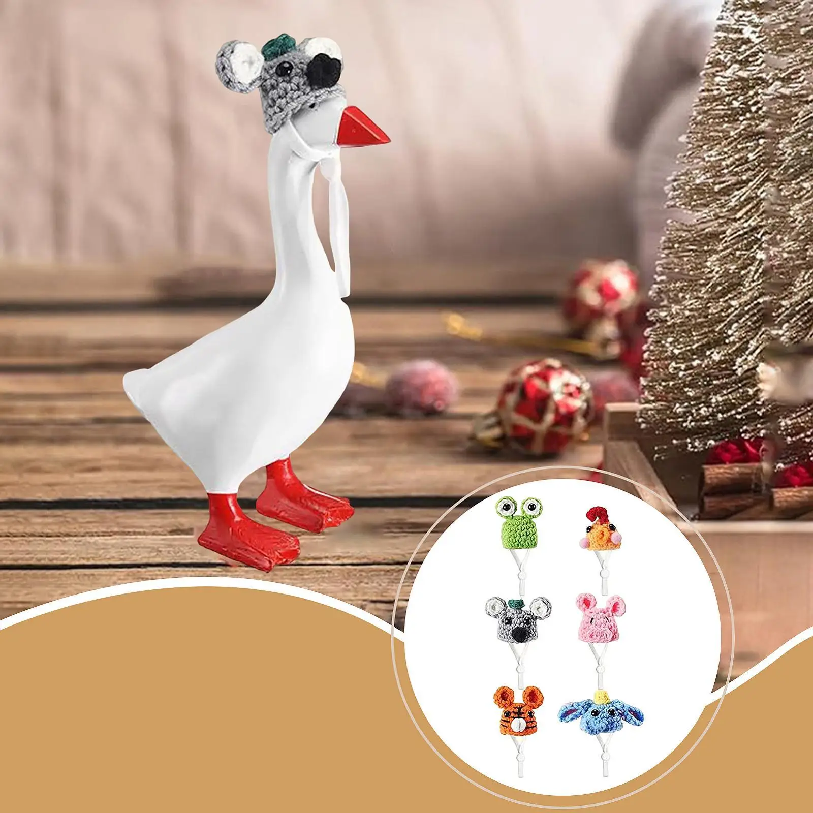 

6x Hamster Hats Decorative Soft Holiday Party Cute Comfortable Gift Knitted Hats