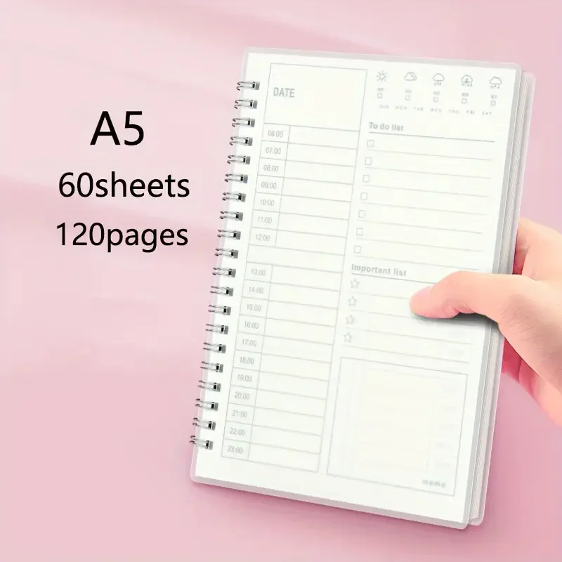 Self-improvement Task Organizer Notebook 120 Day Adult Daily Planner Notepad Office School Supplies