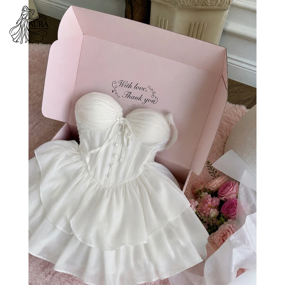 Aura Luxury Party Dress Custom Made Prom Dresses 2026 Luxury Prom A Word Tube Top Multi-layer Women's Evening Dresses Ball Gown