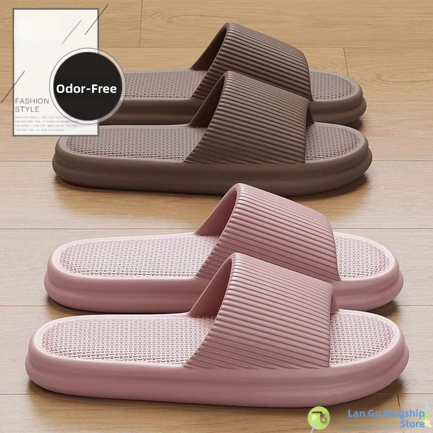 

New Summer Home Bathroom Anti-Slip Couple Soft Bottom Slippers Women's Men's Outdoor Wearable Slip-On Shoes Comfortable EVA