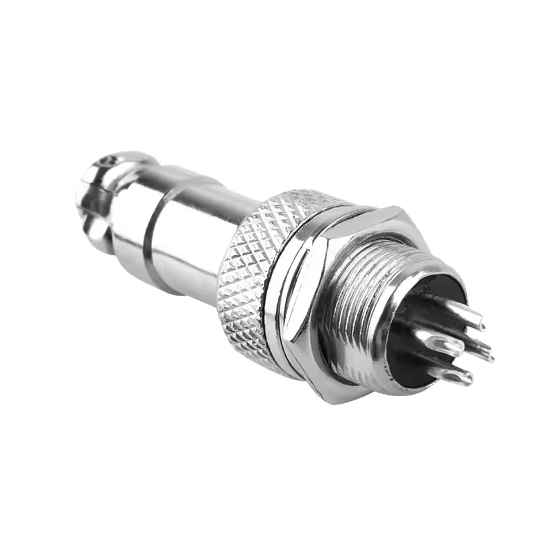 5 piezas conector GX12 tipo tuerca 2/3/4/5/6/7 pines macho y hembra 12mm conector circular de aviación, enchufe de montaje en panel 4
