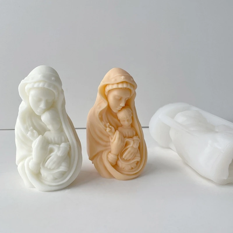 Mary with Baby Silicone Molds Virgin Mary Resin Moulds for DIY Art Crafts Dropsale