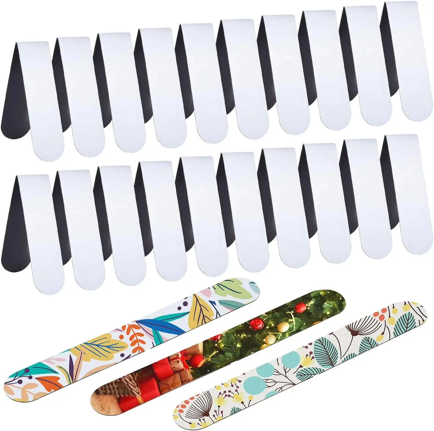 5Pcs/Set Sublimation Magnetic Bookmarks Blank Book Marker Clips Home Students Teachers Classroom Office Reading Supplies