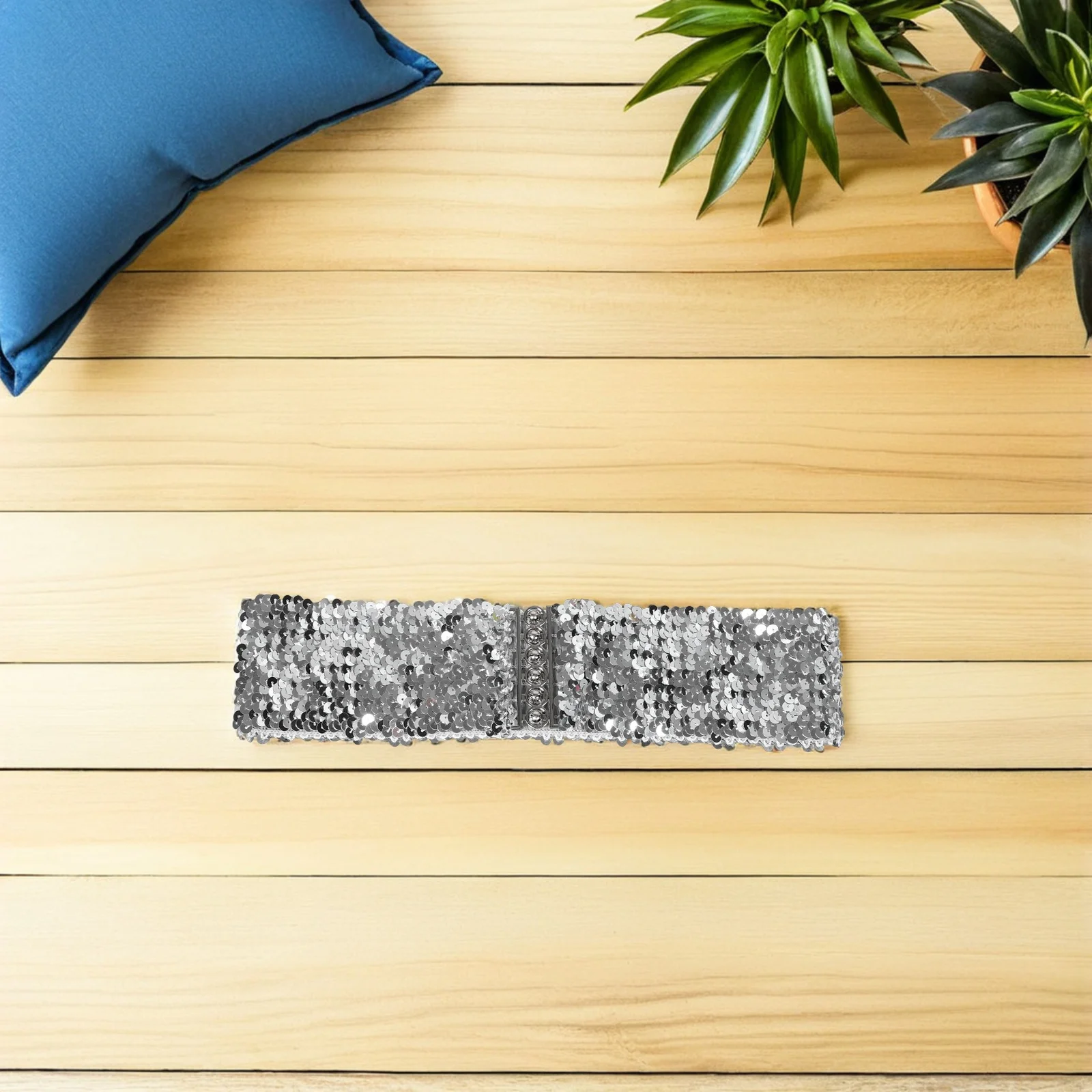 幅広のスパンコール付きウエストバンドベルト、伸縮性のあるキラキラしたシンチ、女性用、70年代、80年代、ディスコパーティー、チアリーダー、グリッターバックルウエスト