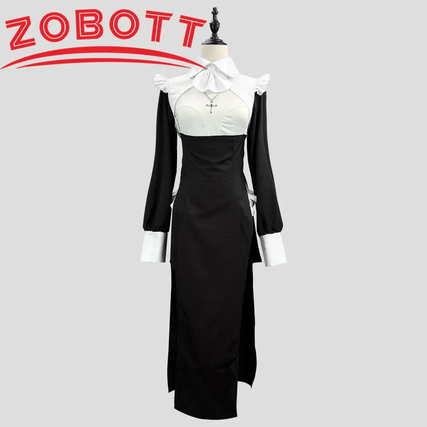 Cosplay Nun Costume Sexy Cross Dressing Nurse Costume Niche Halloween Maid Plus Size Tight Fitting Robe Internet Famous Style