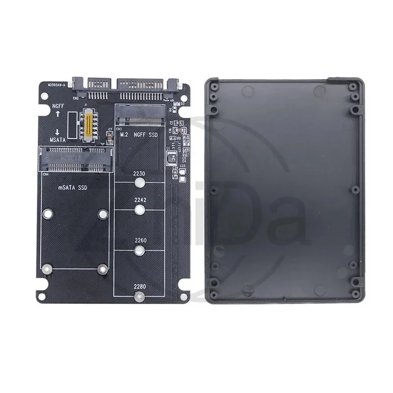M.2 MSATA to SATA3 2-in-1 SSD Adapter