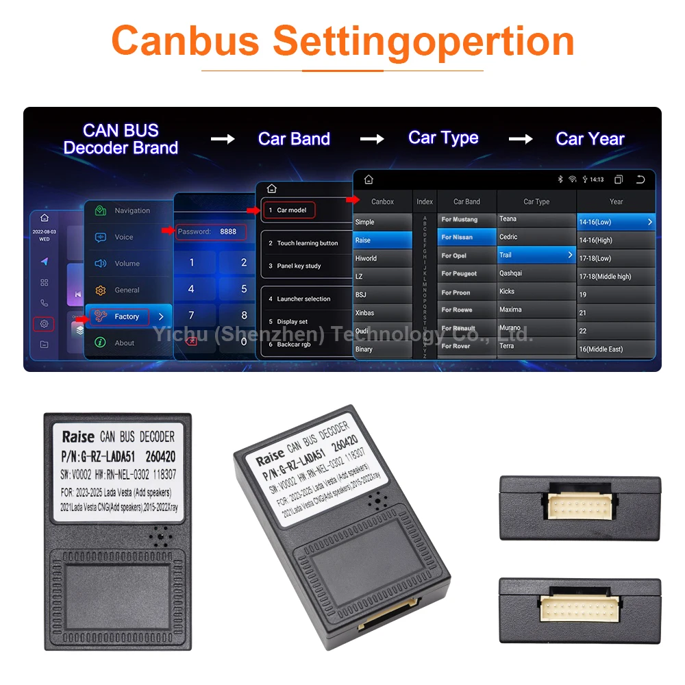 Auto-Audio-Kabelsatz Canbus-Box 16-Pin CD/DVD Stereo-Installationskabeladapter Aftermarket Audio-Video-Kabel für Lada Vesta – Detail 6