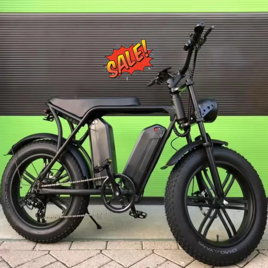 

2023 оригинальный электрический велосипед fattire ebike 750 Вт 20-дюймовый фэтбайк v8 ebike 50 км/ч 7-скоростная передача велосипед с толстыми шинами