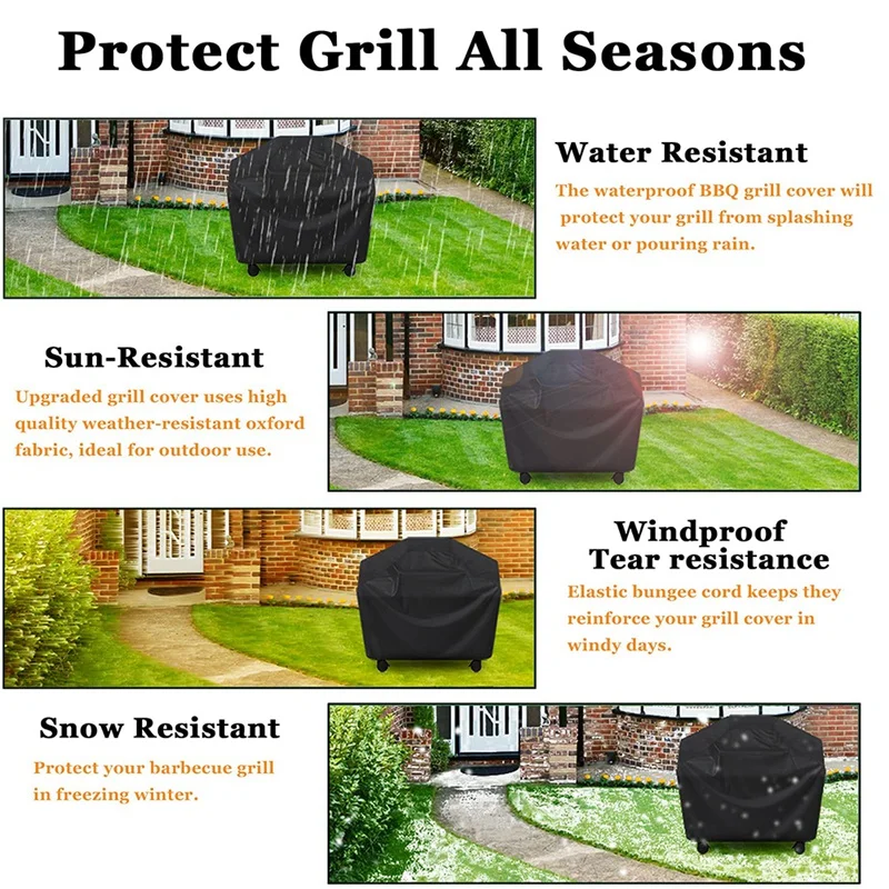 Grill Cover,58 Inch Waterproof BBQ Grill Cover,UV Resistant Gas Grill Cover,Electric Barbe BBQ Cover Protector