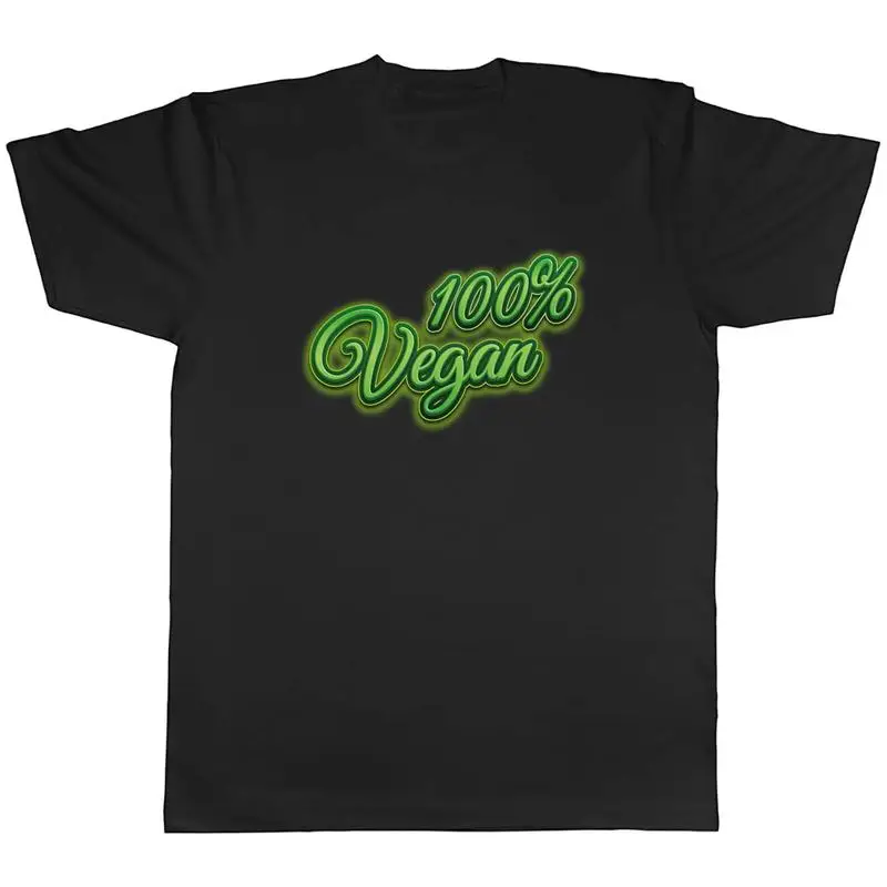 Camiseta divertida para hombre, regalo de camiseta con base de plantas veganas 100 por ciento
