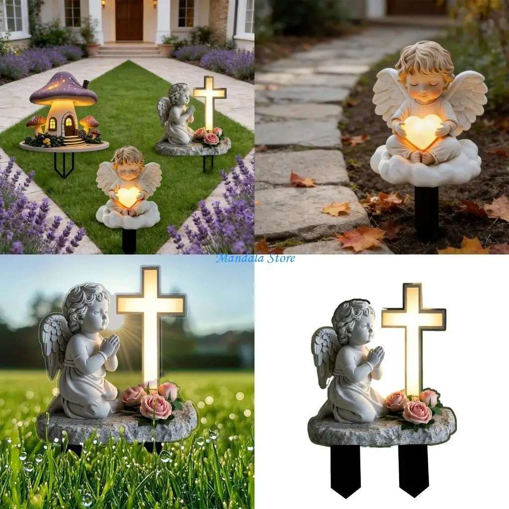 U2JC Elegant Landscape Ornaments Stake Designed For Gardens And Cemeteries Good Quality Acrylic Materials