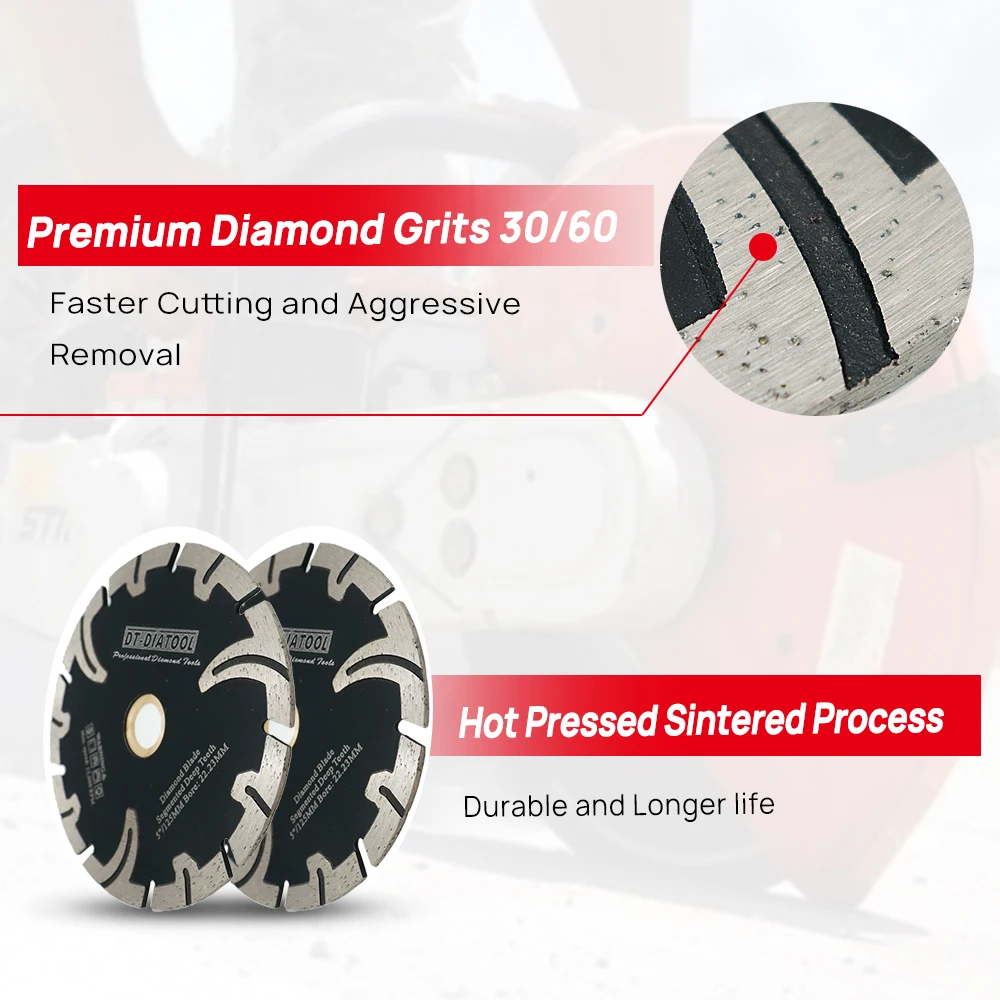 DT-DIATOOL Ultra-thin Dry Diamond Saw Blade 125/150/180/230mm*22.23mm Thin Disc Granite Marble Cutting Disc Porcelain Ceramic