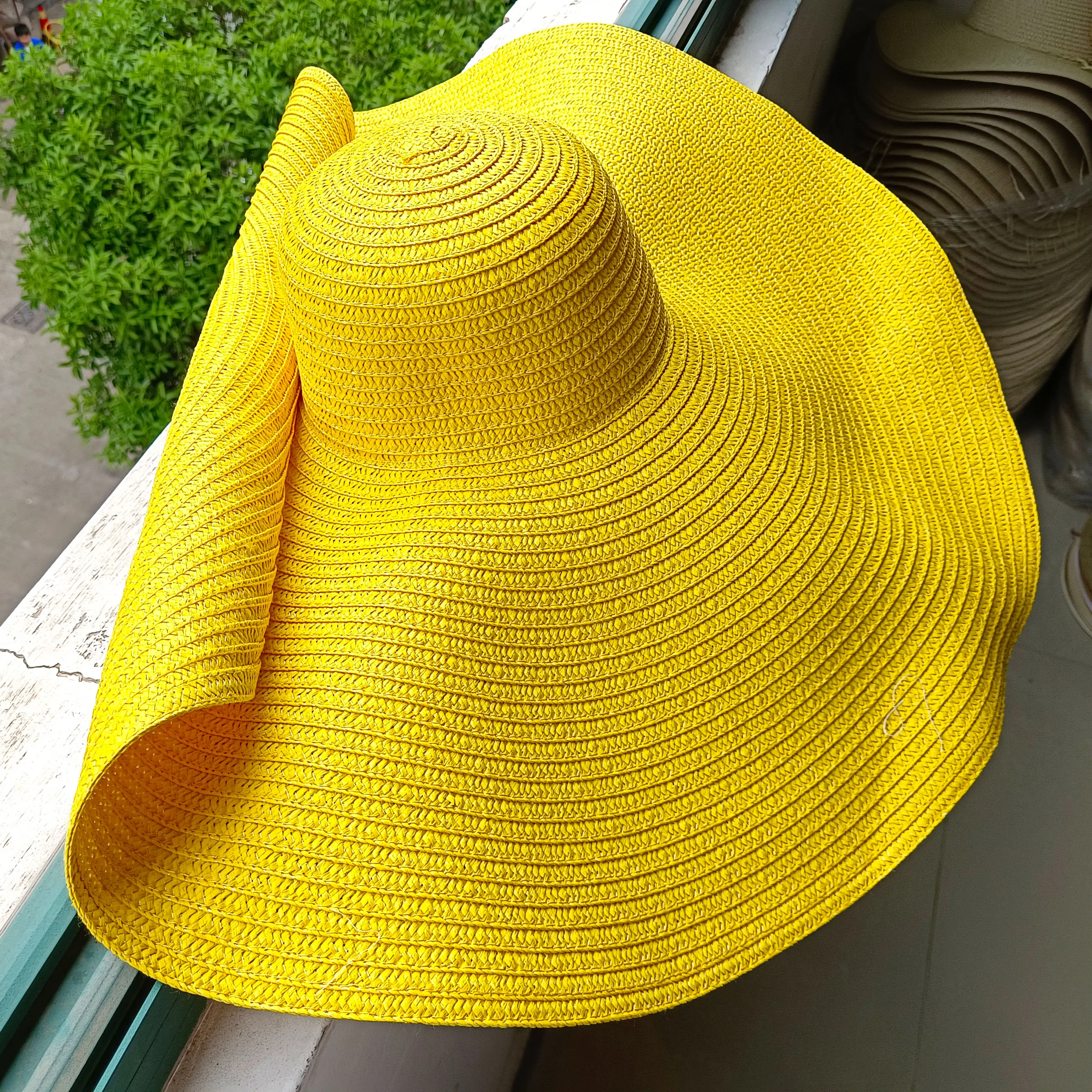 STRAW HAT  2022new summer women's straw hat big brim hat foldable seaside outdoor beach women's fashion sun protection straw hat