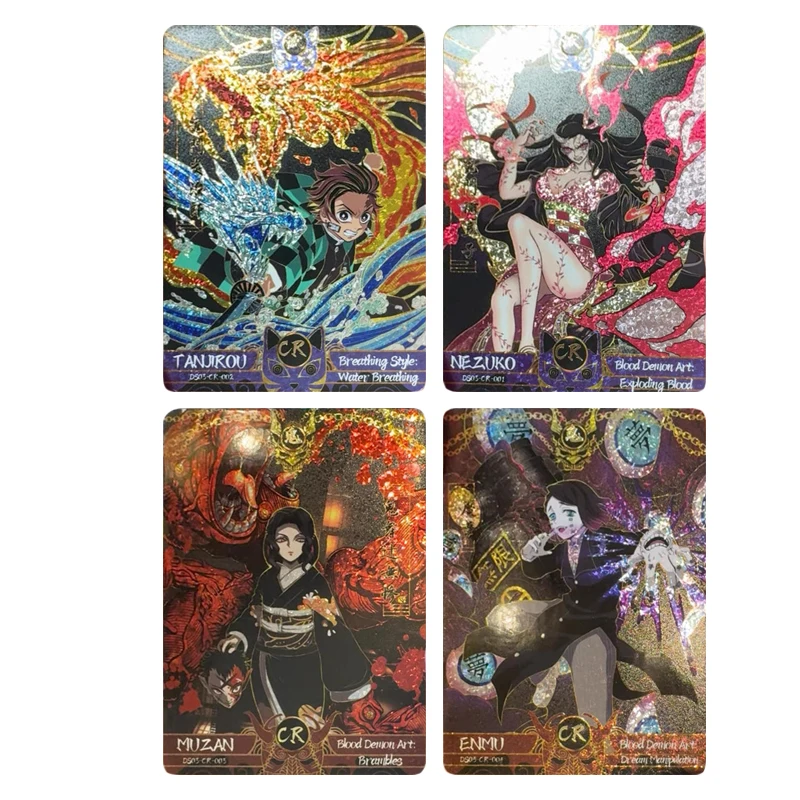 

Anime Demon Slayer Kamado Tanjirou Kamado Nezuko Kibutsuji Muzan Collect Cards Christmas Birthday Present Toy for Children