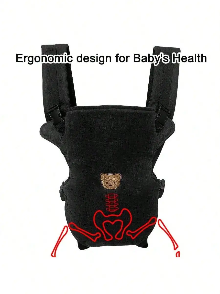 1-Piece Ergonomic Multifunctional Baby Carrier - 4-in-1 Portable Baby Travel Gear, with Adjustable and Comfortable Front and Back Straps, the Perfect Baby Shower Gift for Your Baby.