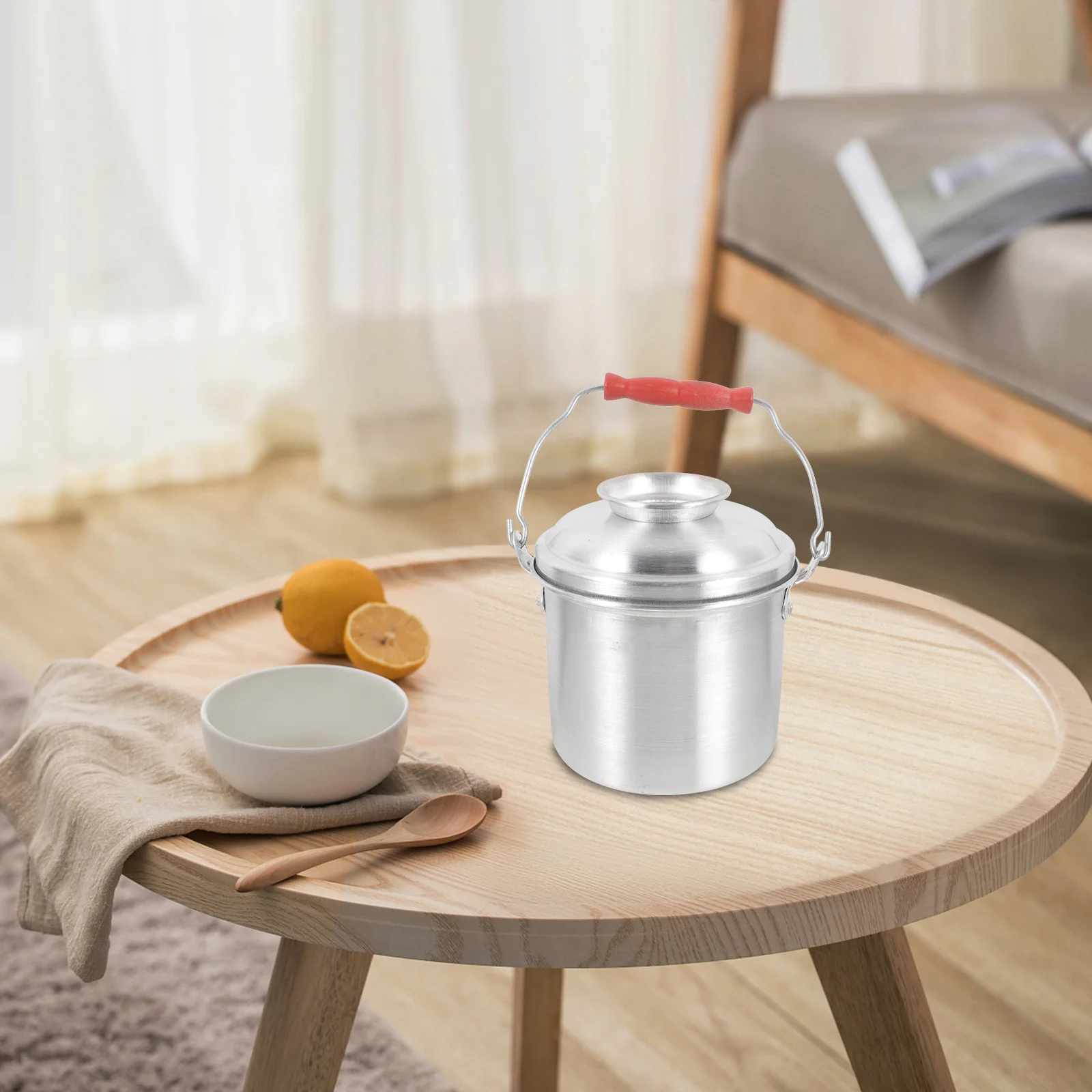 

Retro Aluminum Lunch Box 2-Layer Old-Fashioned Meal Container Lightweight Compact Easy Clean for Camping Picnic