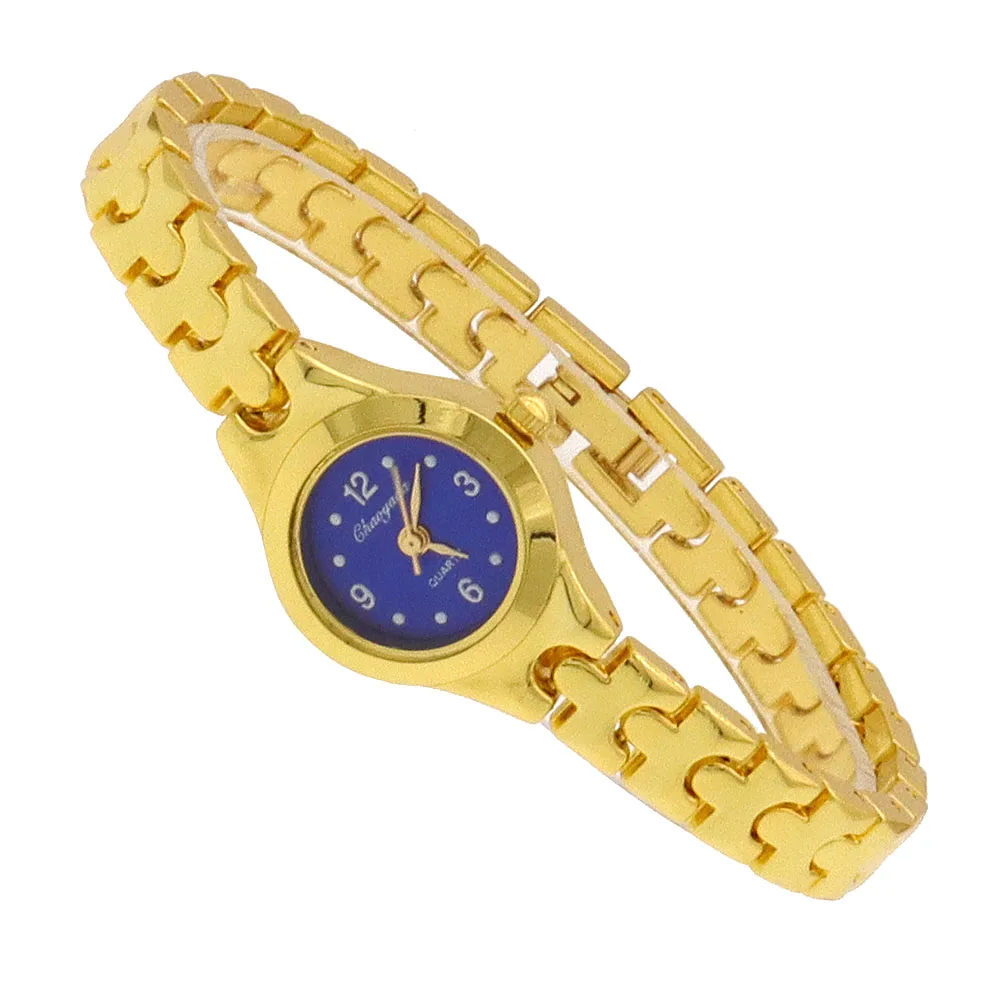 Montre-bracelet à quartz à petit cadran doré pour femme, montre-bracelet mignonne populaire, dames élégantes, chaud, 600