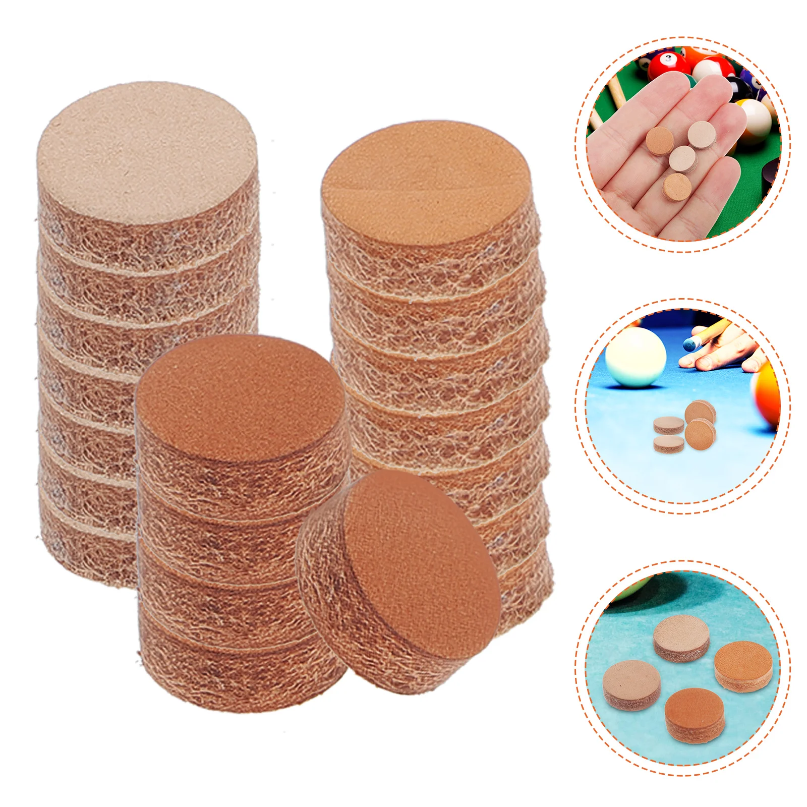 

20Pcs Pool Cue Tip Billiard Cue Replacement Tips Easy Install Resistant for Billiard Pool Supply