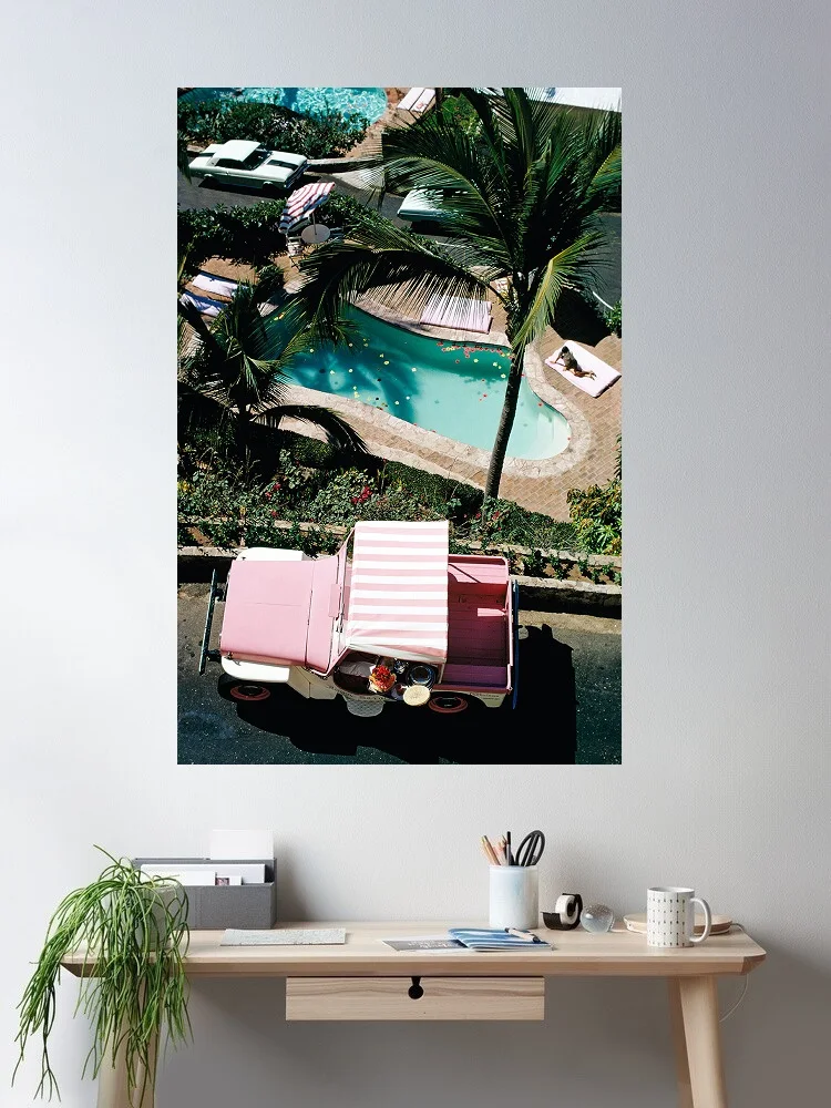 Slim Aarons 'Las Brisas', Print Art Canvas Poster, Living Room, Home Wall Decor Picture