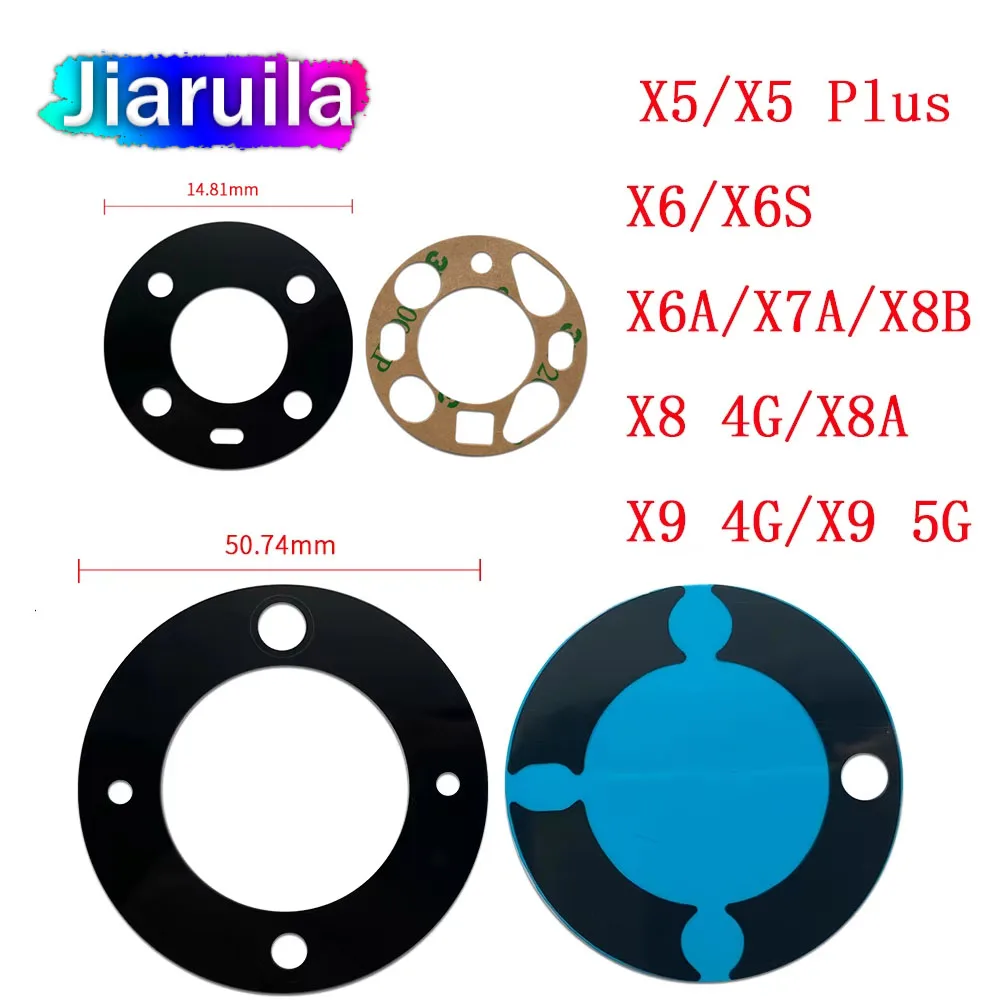 10 pçs lente da câmera traseira para huawei honor x5 plus x6s x6a x7a x8 4g x9 5g x9a x9b capa de vidro com adesivo reparação