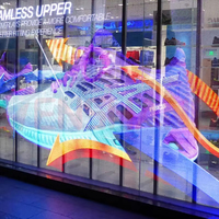 Customizable Window Glass Indoor Digital Advertising Transparent Flexible Film Led Display P6 P8 Led Film  P10 Led Screen