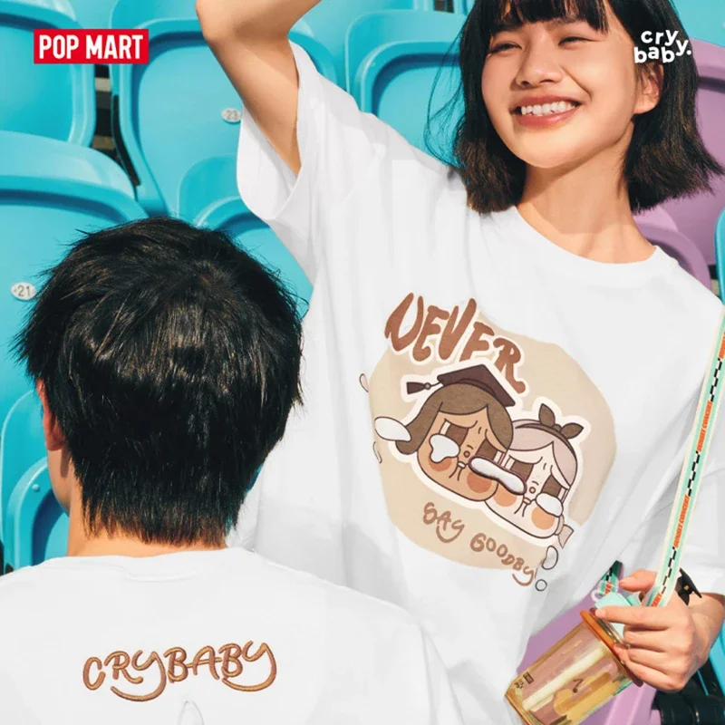 POPMART CRYBABY Sunset Concert Series Retro T-shirt M/L Men and Women with The Same Couple Clothing