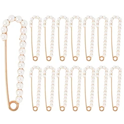 10pcs Sweater Shawl Clip Brooch Pins Pearl Brooch Safety Pins Decorative Waist Pants Extender for Women Clothing Accessories