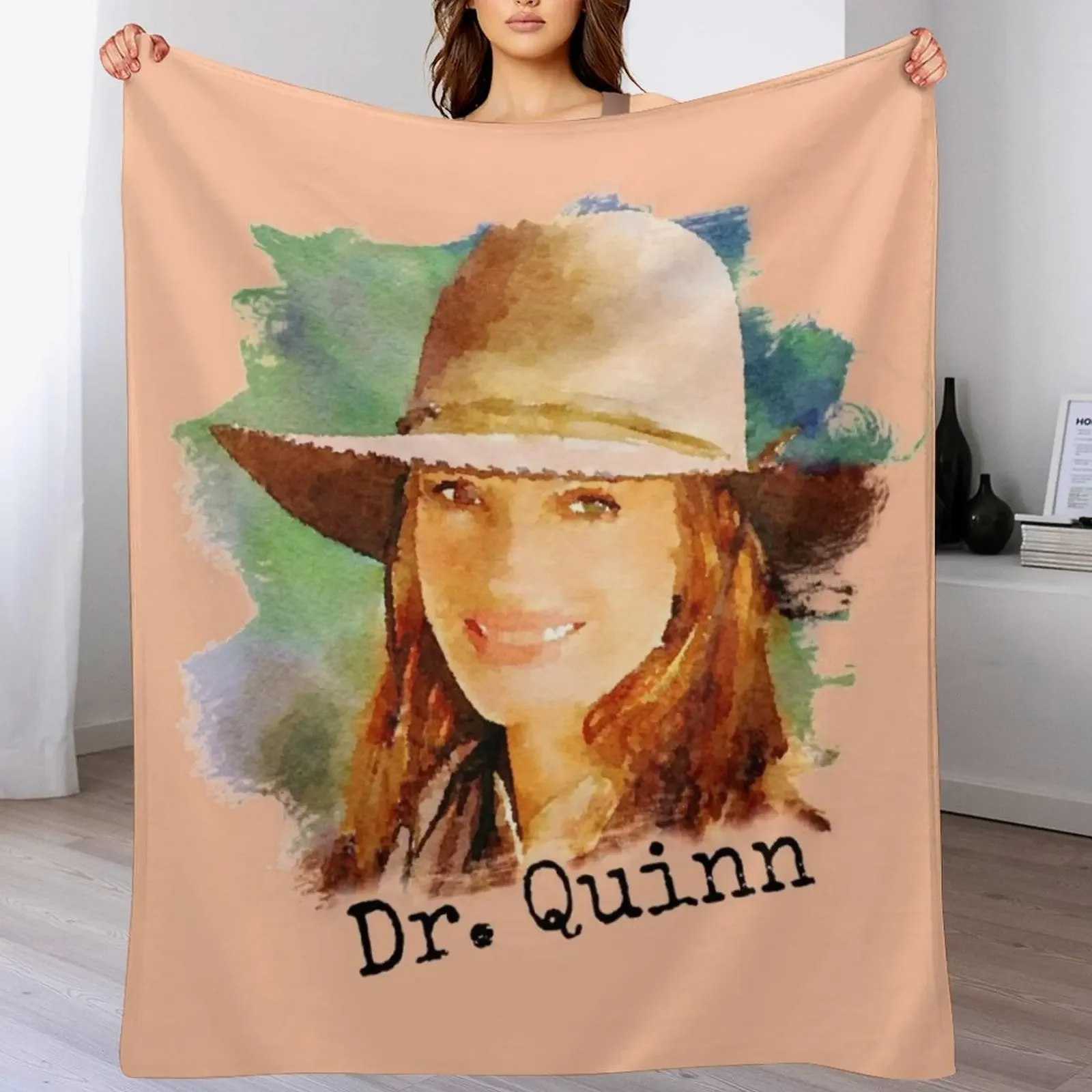 Dr. Quinn Medicine Woman Throw Blanket Outdoor Soft Blanket for Picnic Beach Camping