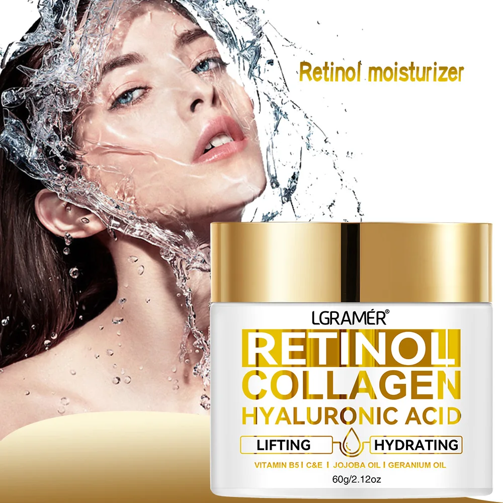 Rétinol Anti-âge crème pour le visage hydratant dissolvant de rides collagène acide hyaluronique crèmes soins de la peau cosmétique 30 & 60ML