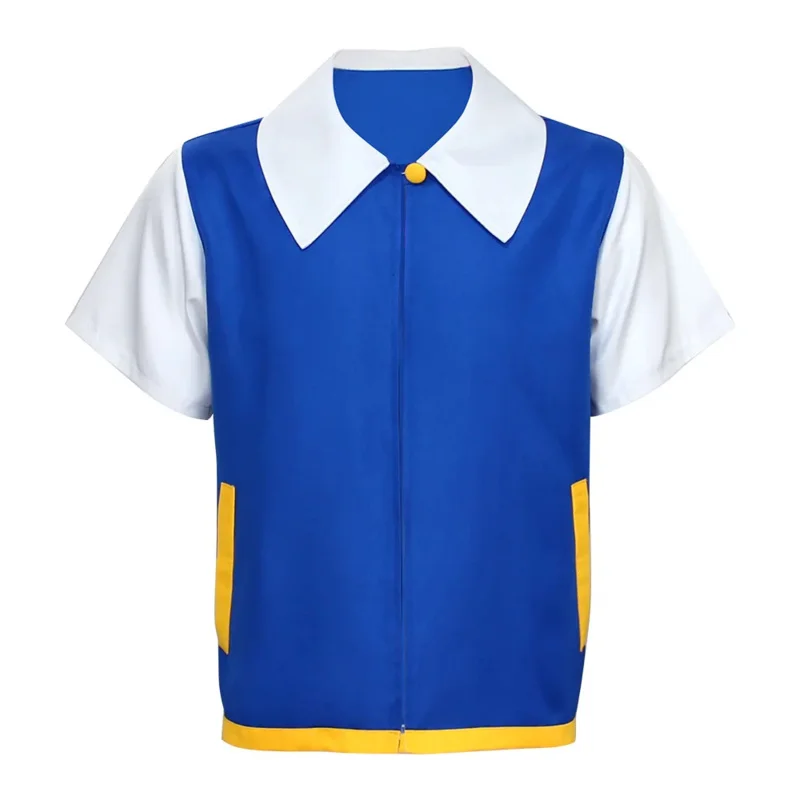 أنيمي ليتل الحكمة قزم الكرة كرنفال زي الرماد كيتشوم P-Poke الاطفال تأثيري حلي هالوين الأولاد سترة زرقاء قفازات قبعة مجموعة