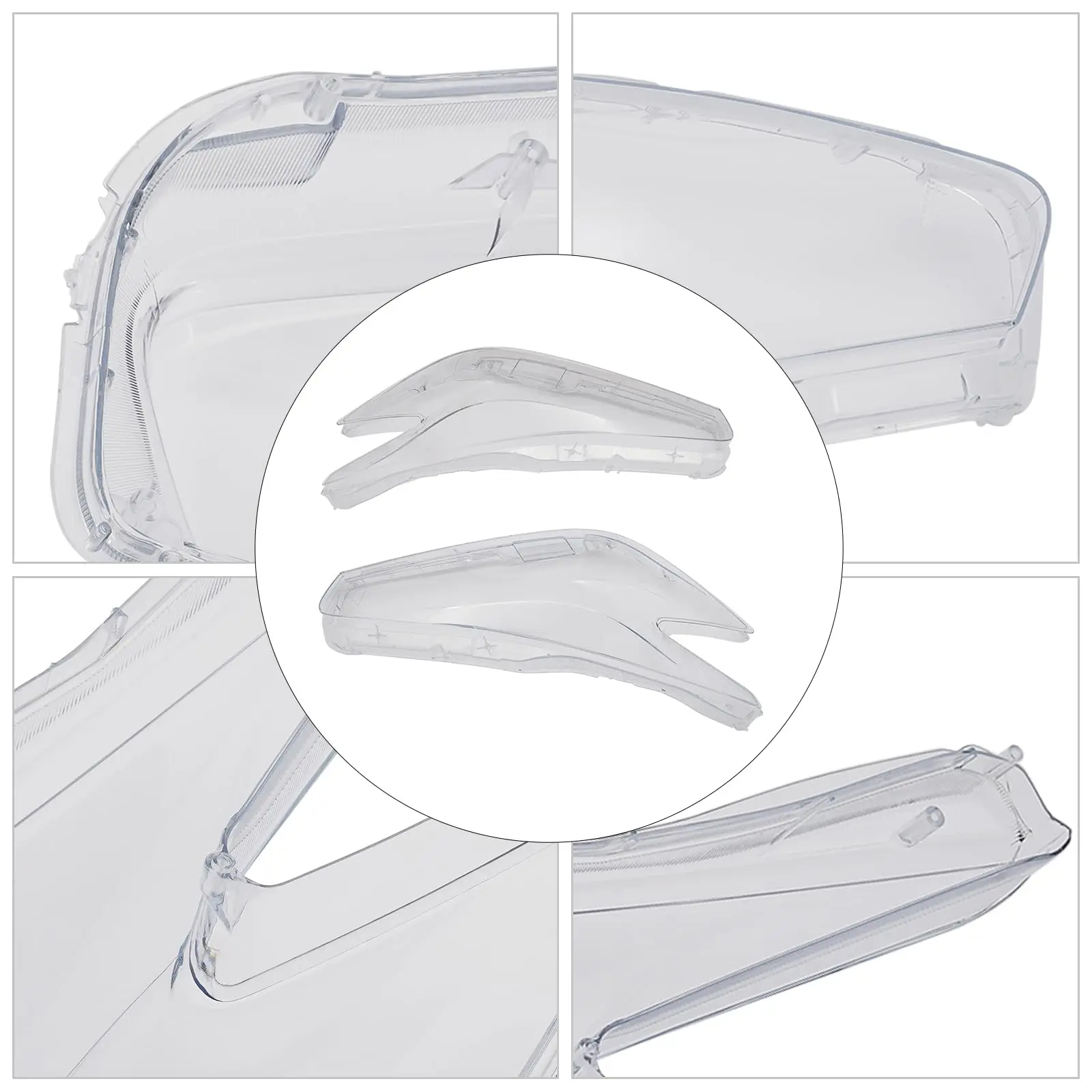 زوج غطاء عدسة المصباح الأمامي متوافق مع نيسان مورانو 2015 2016 2017 2018 غطاء المصباح الأمامي الأيسر والأيمن كشافات أمامية شفافة Le