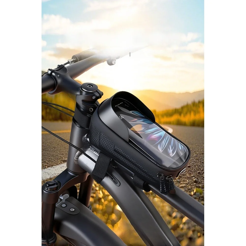 Waterproof Cycling Top Tube Bag Made of PU and EVA with Touchscreen Friendly Cover for Convenient Phone During Rides