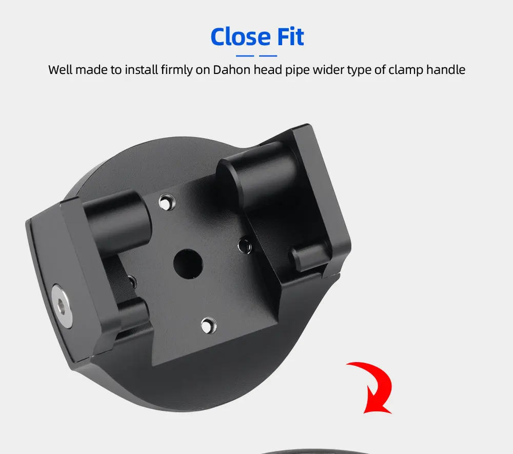 Deemount Fahrradcomputerhalterung für DAHON Faltrad-Headset, breite Klemme zur Installation für Garmin Wahoo IGPS mit 3-Gabel-Auswahl für GoPro. – Detail 9