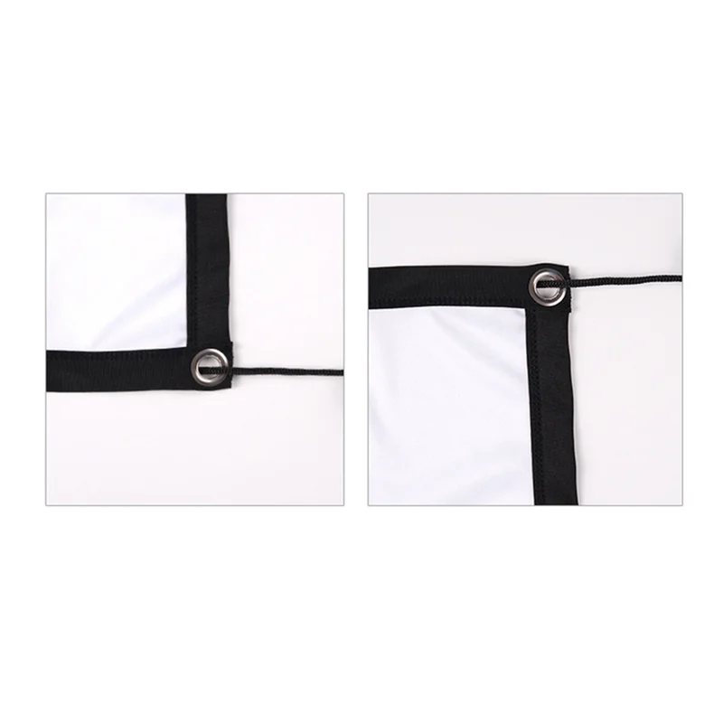 B47C 150 Inch Portable Projector Screen 16:9 Simple Projector Curtain High Density Soft Projection Screen For Home Office