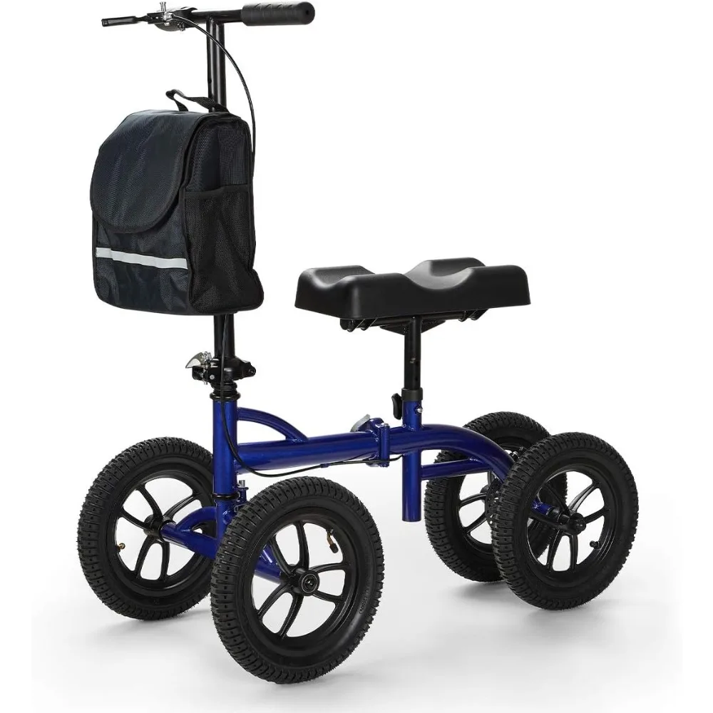 

Bariatric Knee Walker - Heavy Duty Knee Scooter with 12 inch Pneumatic for 500LB, All Terrain Knee Scooters for Foot Injuries