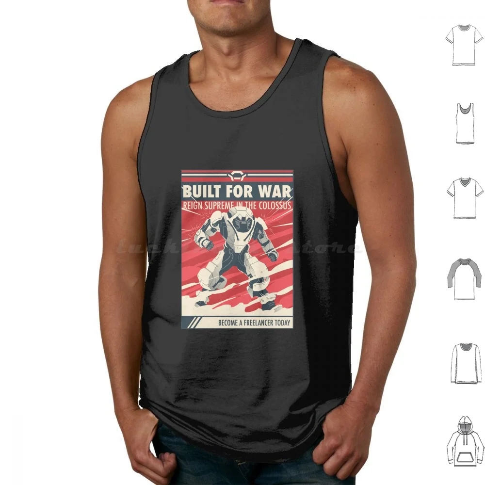 Anthem-Colossus ( Built For War ) Tank Tops Print Cotton Anthem Anthem Game Colossus Ea Ea Games Rocket Shooter Game