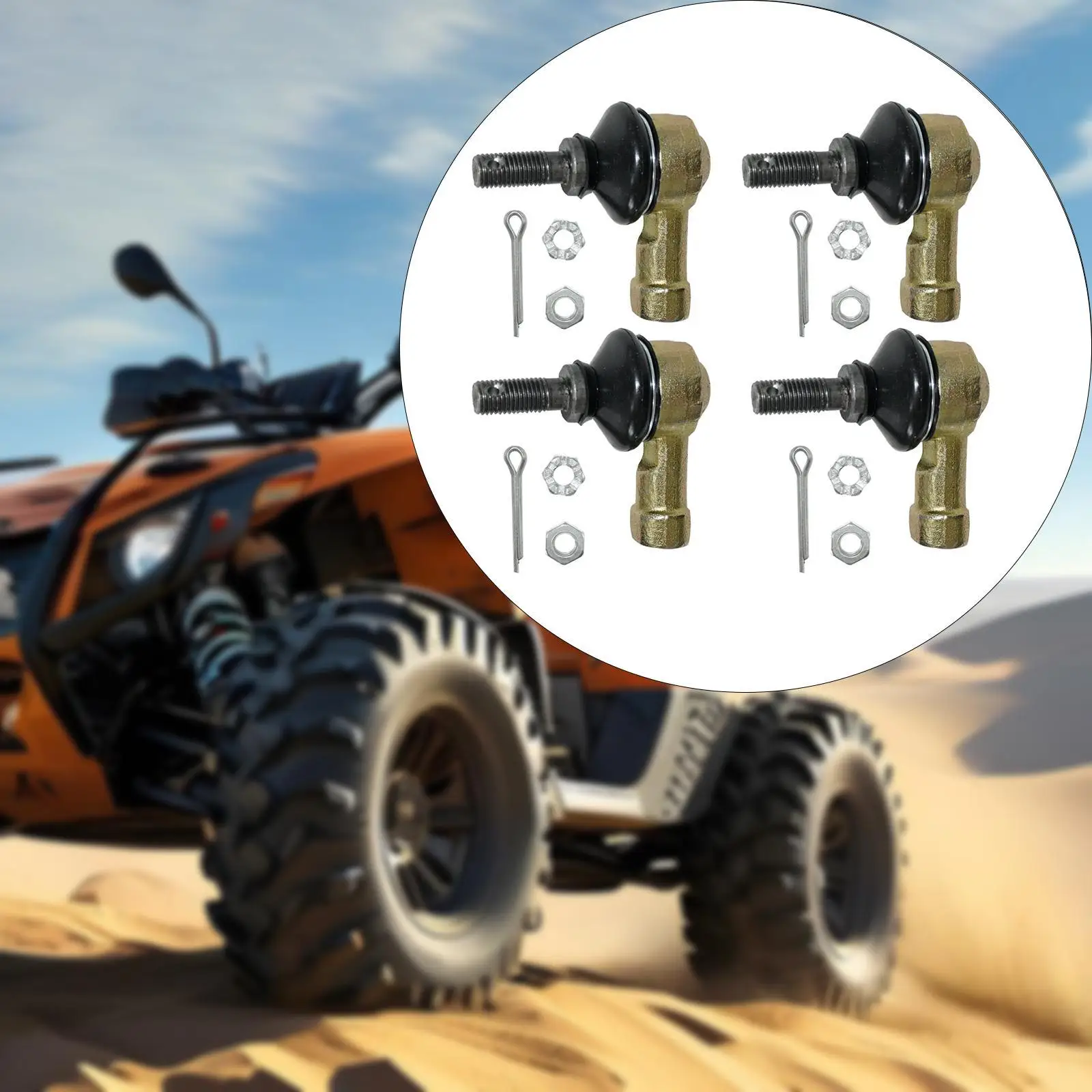 

4x Tie Rod End Kit TY4677TE109BL Rhigh Performance Sturdy Easy Installation Professional Spare Part for 90