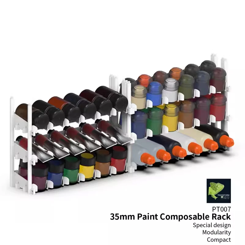 PT007 Craft Acrylic Paint Composable Rack Holder Storage Organizer Stand Sewing Box Case For 35mm Paint Bottle Tamiya Mr Hobby