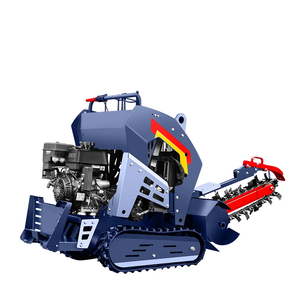 Forestry Garden Max 1000MM Depth Self Propelled Trencher Gasoline Engine Fully Hydraulic Trenching Machine