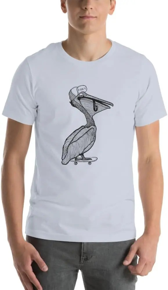 stork with hat  Tees Y2K tops Unisex Summer Short Sleeve