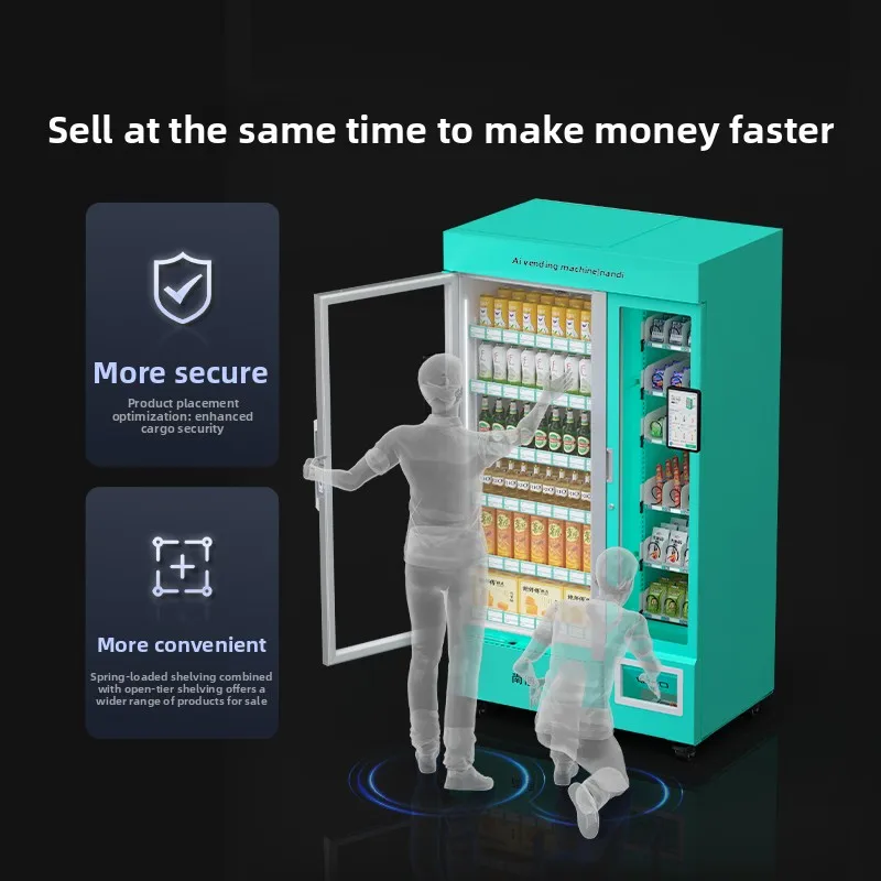 CX automatic door opening cabinet 24 hours unmanned vending machine commercial sales scan code vending machine