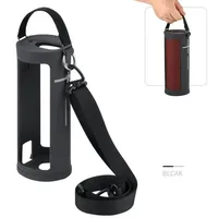 Shockproof Silicone Case with Portable PU Strap Portable Travel Carrying Case for UE Boom 3 Speaker, Case Only