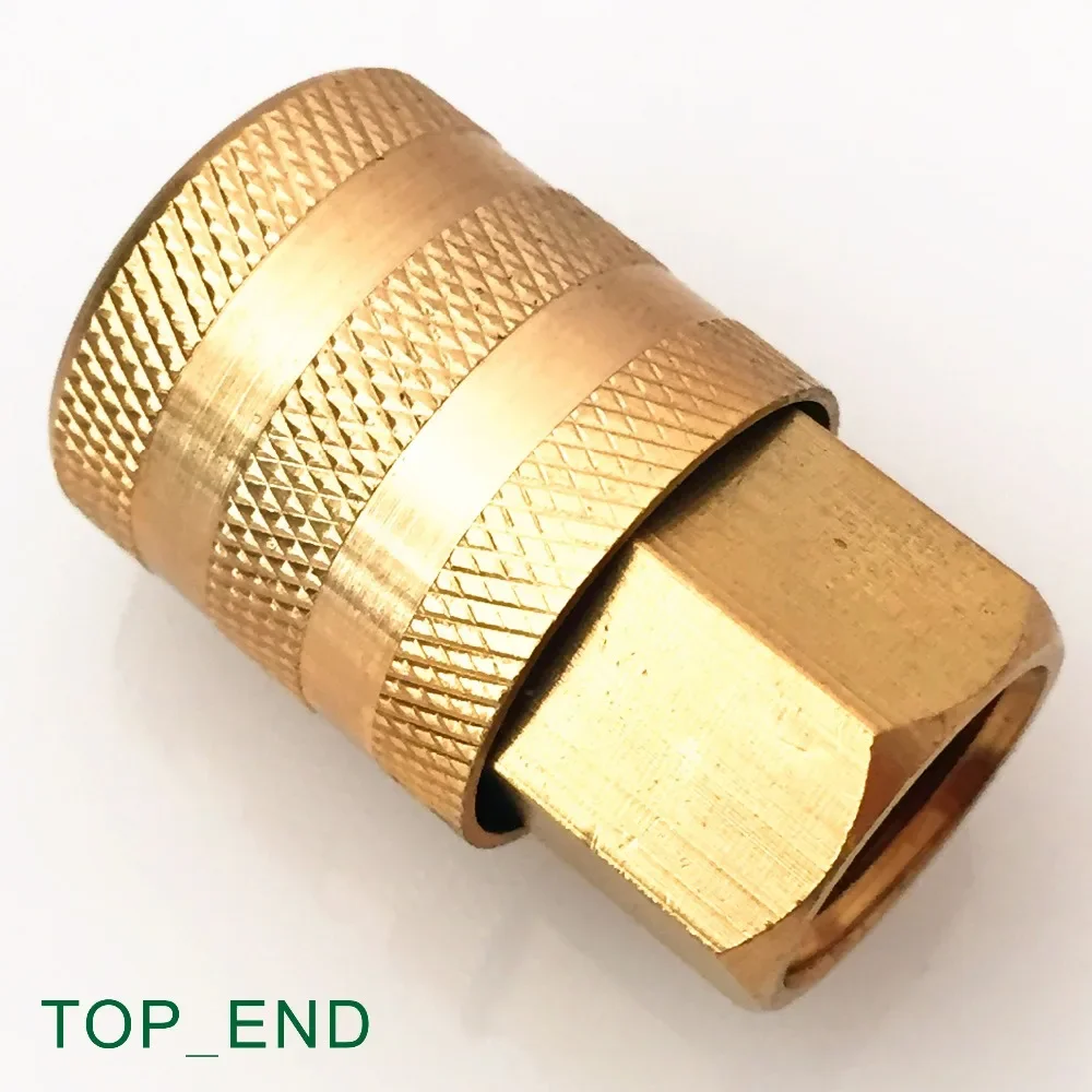 Closed,Original Brass,Air Chuck,Universal Lock On Quick Connect,Brass Stem,Work w/ Tire Valve Stem