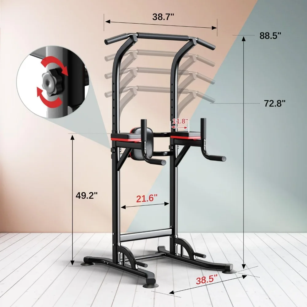 Equipamento de Treino Multifuncional, Pull Up Bar, Power Tower, Dip Bar Station, Máquina De Treino De Força, Ginásio Em Casa