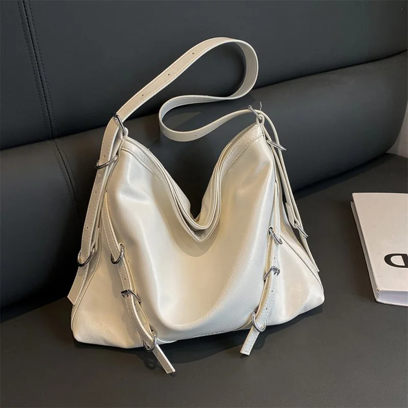 Luxury Glossy PU Underarm Bag Designer Large Capacity One Shoulder Bag 2023 New Texture Tote Bag Female Leisure Travel Bag